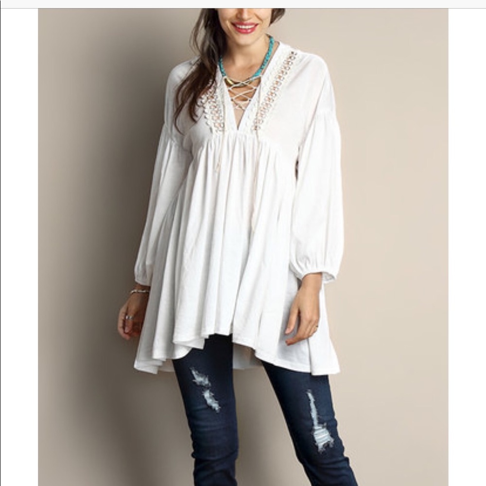 🆕NEW Reborn collection white lace panel  tunic 1x
